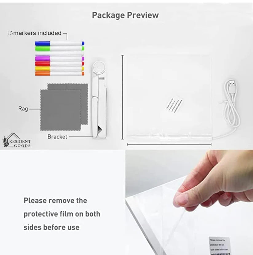 LED Glow Acrylic Message Board