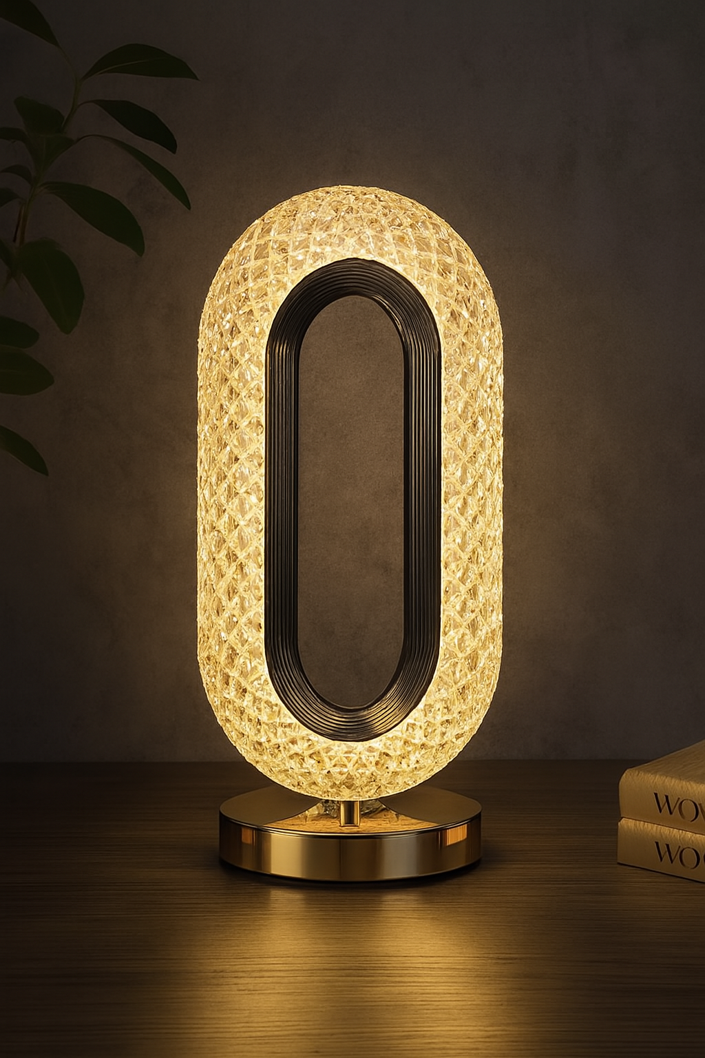 RECTANGLE SHAPE USB RECHARGEABLE CRYSTAL LAMP